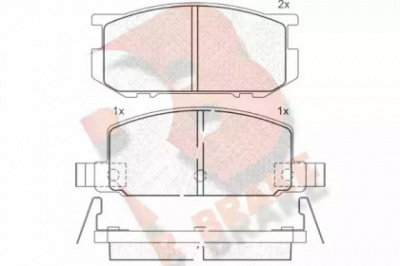 R BRAKE rb0348 -  Комплект тормозных колодок, дисковый тормоз